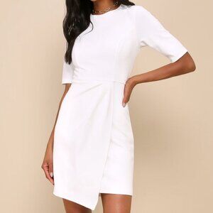 Westwood White Half Sleeve Sheath Dress